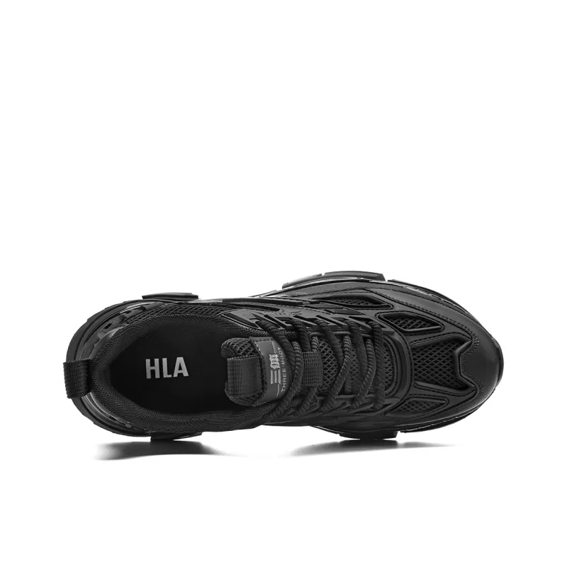 HLA Three body Chunky Sneakers Men's Black-2