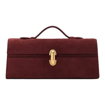 SAVETTE Calfskin Handbag Women's Burgundy
