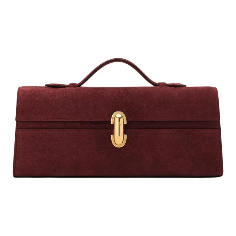SAVETTE Calfskin Handbag Women's Burgundy-0