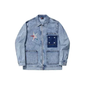 LiNing Denim Jacket Unisex Blue