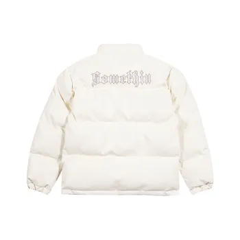 CHIGGALAB Letter Stand Collar Loose Fit Thickened Puffer Jacket Unisex