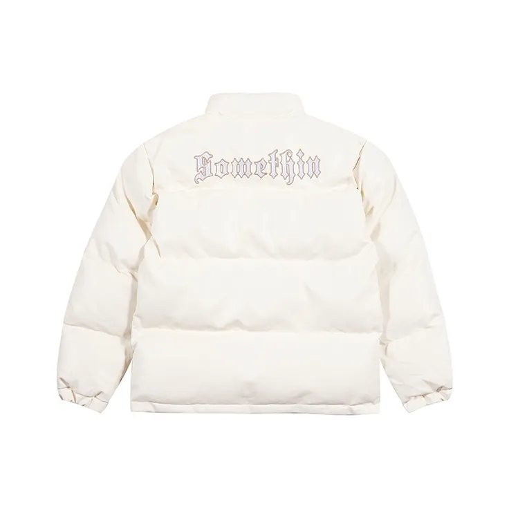 CHIGGALAB Letter Stand Collar Loose Fit Thickened Puffer Jacket Unisex-0