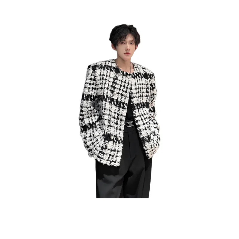 Ang2 Stu Jackets Coats Unisex Black White-0