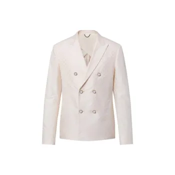 LOUIS VUITTON Double Breasted Silk And Cotton Blend Tailored Jacket