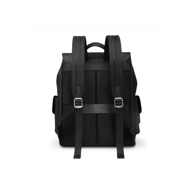 CROSSGEAR Top Grain Cow Leather Backpack Unisex Black-2
