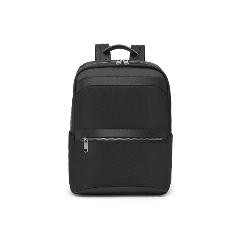 CROSSGEAR Top Grain Cow Leather Backpack Unisex Black-0