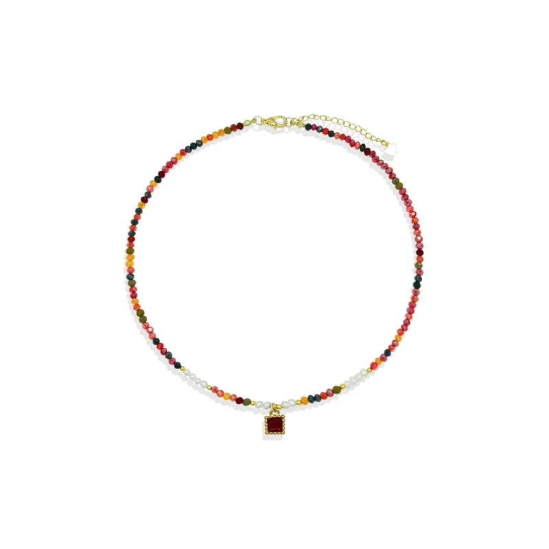 AWE Titanium Steel Necklace Bohemian Style Collarbone Chain For Women's Women's-11