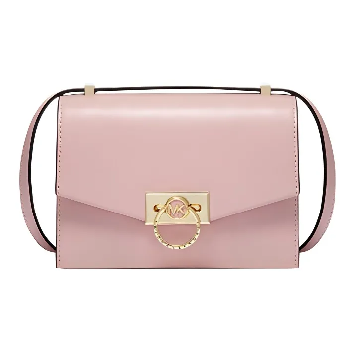 MICHAEL KORS Hendri Cow Leather Messenger Bag, Shoulder Bag, Crossbody Bag Extra Small Women's Pink-0