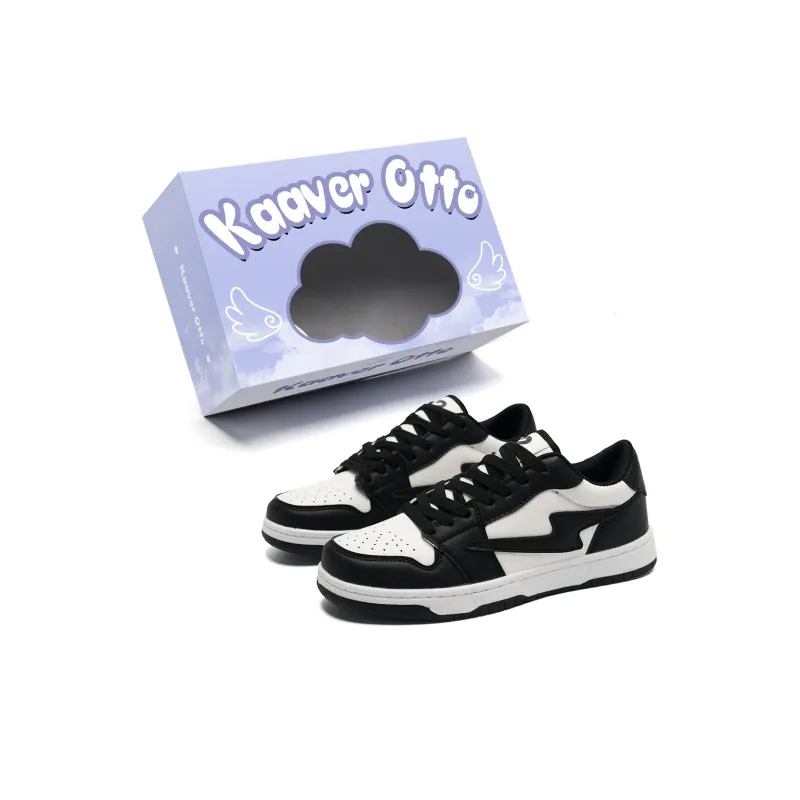 KAAVER OTTO Cushioning Abrasion Resistant Balance Breathable Low Top Skateboard Shoes Unisex-6