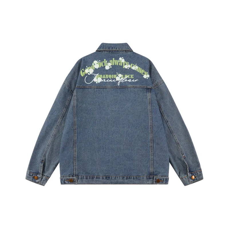 HUANQIU Denim Jackets Unisex-11