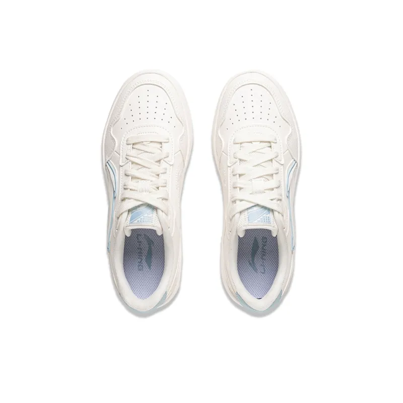 LiNing Acer Truncatum Lightweight Breathable Height Increasing Low Top Skateboard Shoes Women's Glacier Blue-3