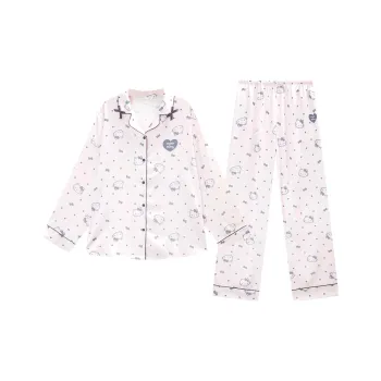 GUKOO x Hello Kitty Sanrio Series Pajama Set Women's Violet Pink