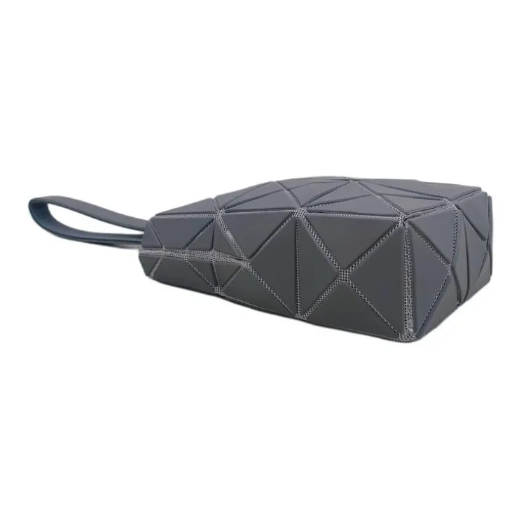 ISSEY MIYAKE Vinyl Chloride Resin Wallet Key Pouch Handbag Mini Women's Gray-4