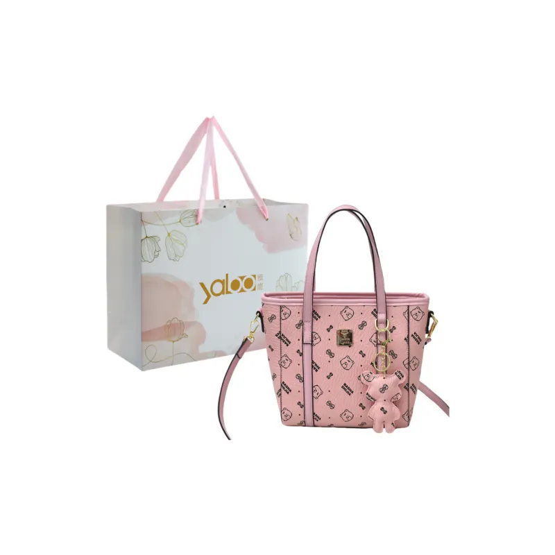 Yalu PU Tote One Shoulder Handbag Unisex Ecru/Black/Pink/Brown-7