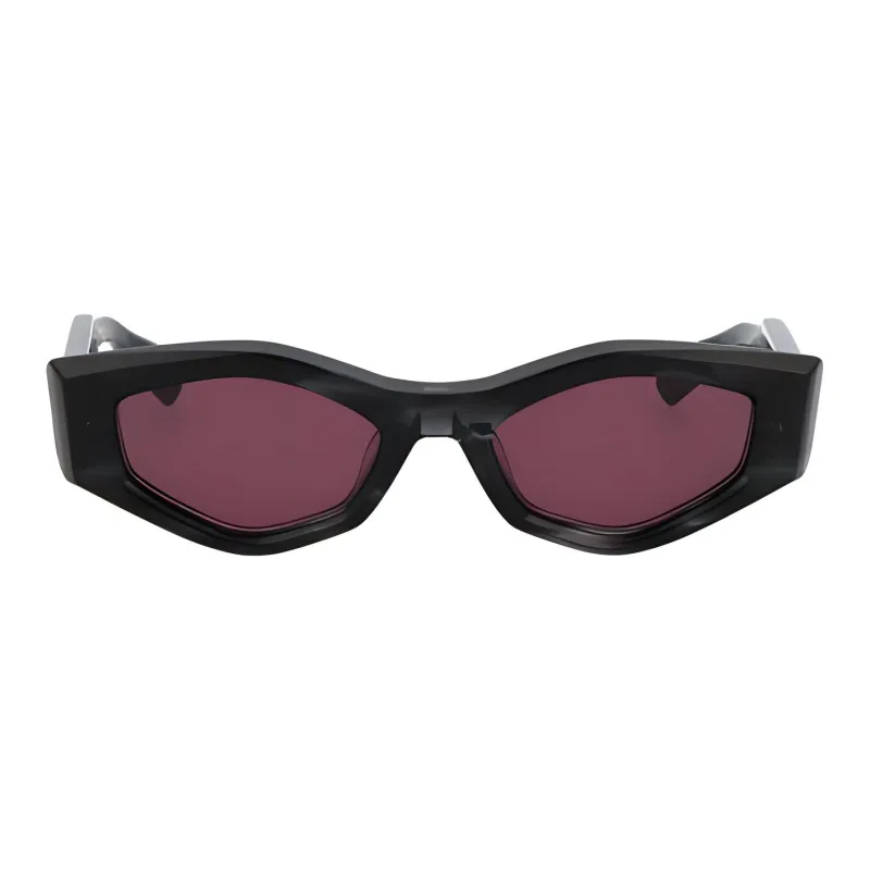 Valentino Acetate Irregular Shape Sunglasses Women's Black-1