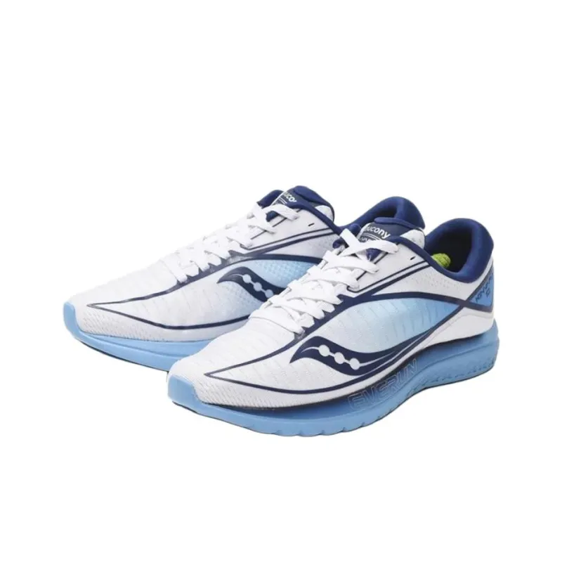 Saucony Kinvara 10 Anti Slip Wear Resistant Low Top Casual Running Shoes Unisex White-4