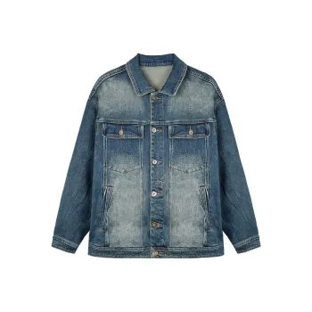 Wit Denim Jackets Men Blue