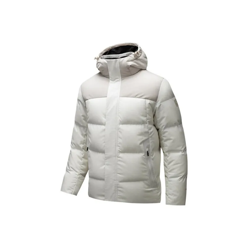 CHAOJIANTA Down Jacket Men's Ivory White/Matte Mist Gray-0