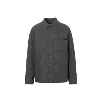 Burberry Puffer Jackets Men Dark Gray