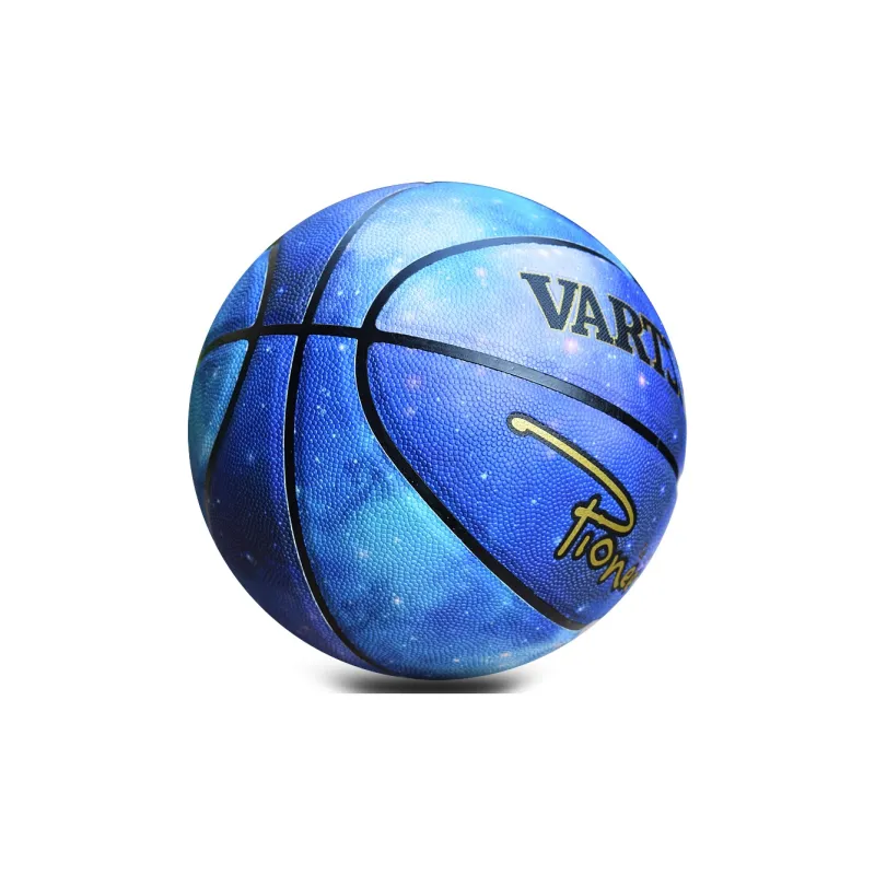 Vartsing Starry Sky Moisture Absorbing Leather Basketball Blue Size 7 Street Training Competition Unisex-4