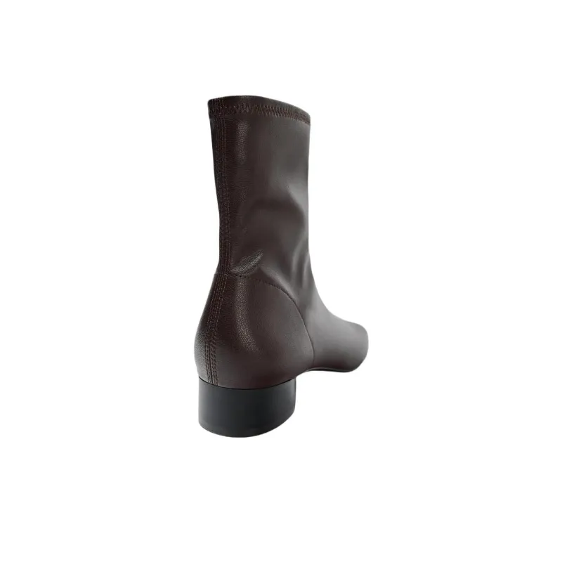 ZARA Ankle Boots 3cm Women's Brown-3