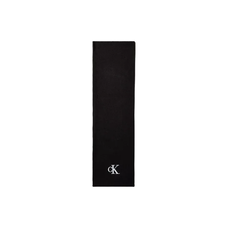 CALVIN KLEIN Acrylic Knit Scarves Women's Black-0