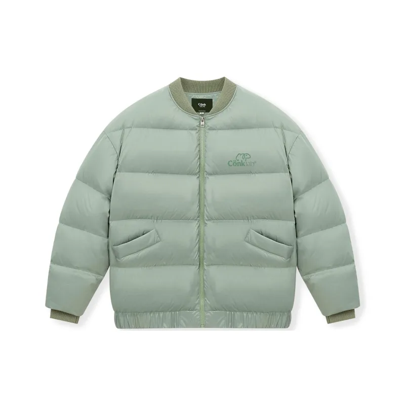 CONKLAB FW22 Letter Solid Color Stand Collar Loose Fit Thickened Down Jacket Unisex-4