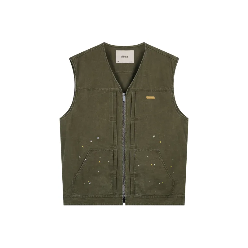 CHINISM Vests Unisex Moss Green-0