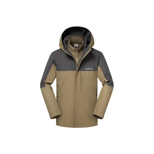 OUTDOOR PRODUCTS Water Resistant Windproof Wear Resistant Warm printedproof Windbreaker Jacket Men's Dark Gray/Khaki