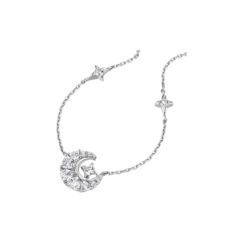 VEODO S925 Silver Necklaces Women's Silver-1