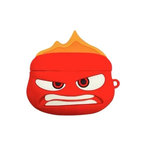 CHRROTA Compatibility With Apple AirPods 4 Silicone Cartoon Red Flame Nunu Headphone Cases