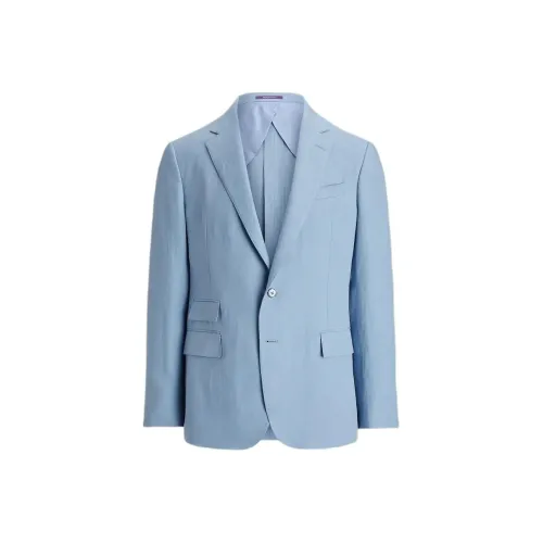 Polo Ralph Lauren Kent Hand-Tailored Silk-Linen Jacket Business Suit Men's Blue