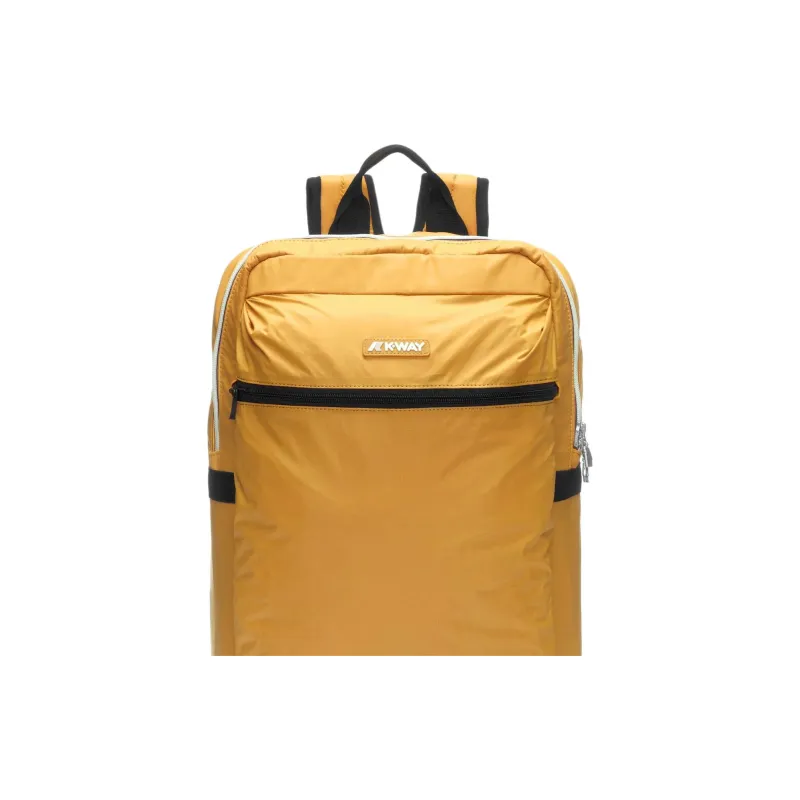 K WAY Nylon Backpack Regular Unisex Ginger Yellow-3