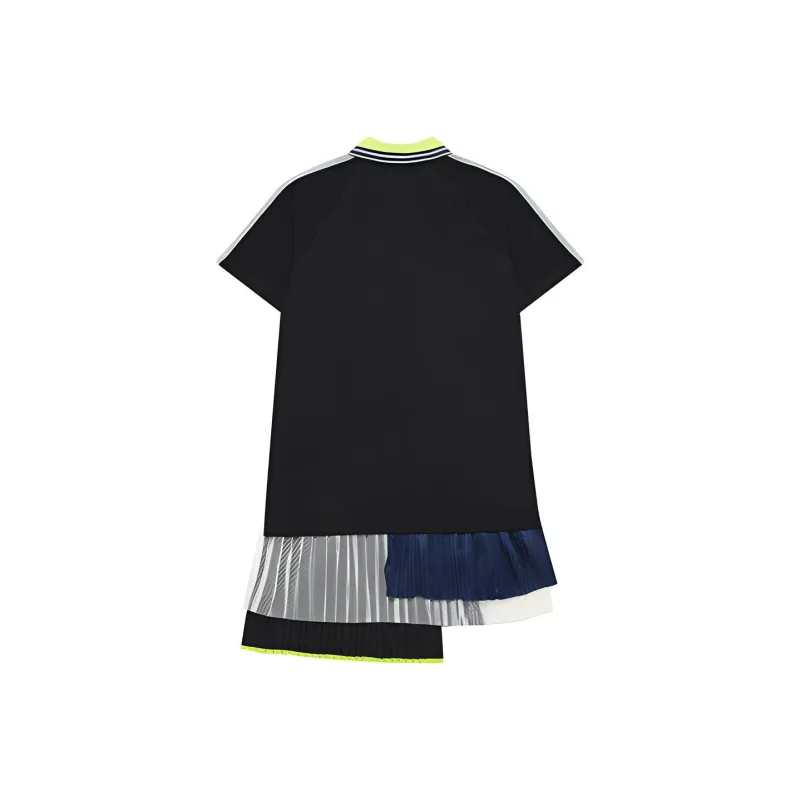 FILA FUSION Short Sleeved Dress Women's Elegant Black-1