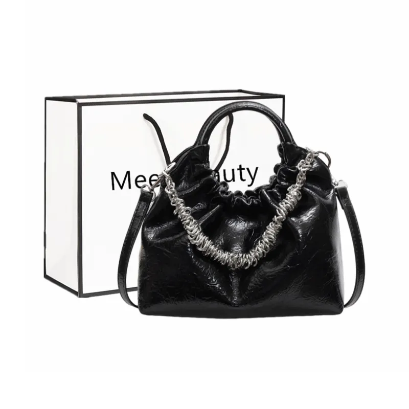 Fitchell PU Shoulder Bag, Crossbody Bag, Handbag Women's Ecru/Black/Pink/Silver-6