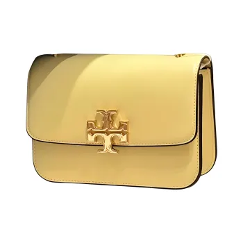 TORY BURCH Eleanor Cow Leather Shoulder Bag Trumpets Women's Light Yellow