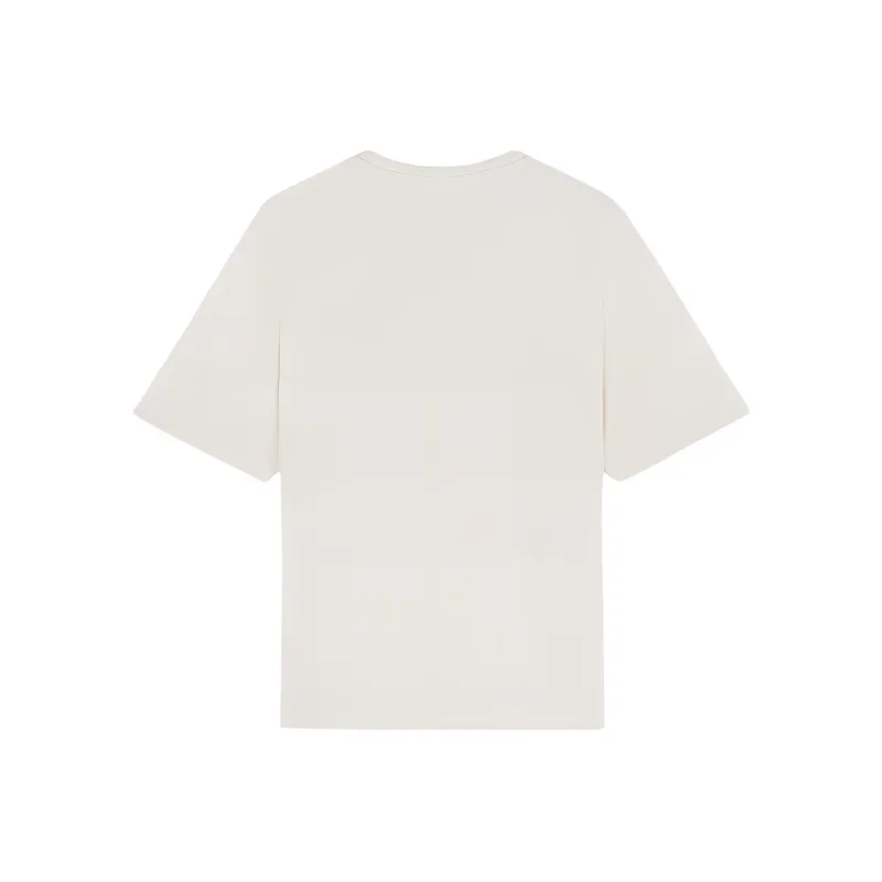Maison Kitsune Logo Embroidered Crewneck T Shirt-1