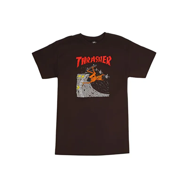 Thrasher T Shirt Unisex Brown US Version-0