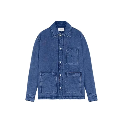 Maison Kitsune Fox Embroidered Padded Denim Jacket