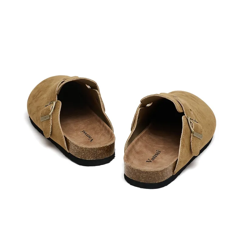 VANSSI Abrasion Resistant Slip Resistant Slip on Lazy Birkenstock Shoes, Closed Toe Slippers Outerwear Unisex-12