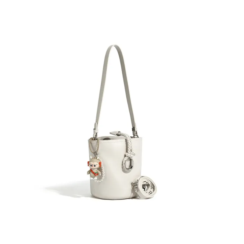 Vigno Synthetic Leather Crossbody Bag, Shoulder Bag Women's White/Lotus Root Powders/Black-2