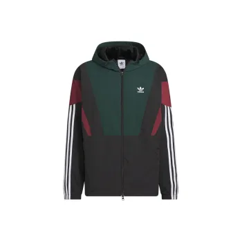 Adidas Originals WINDBREAKER BLOCK Jacket Men's Dark Green/Black