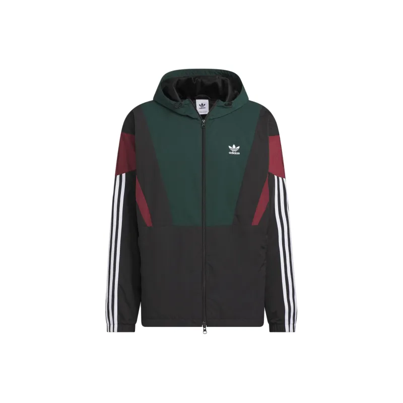 Adidas Originals WINDBREAKER BLOCK Jacket Men's Dark Green/Black-0