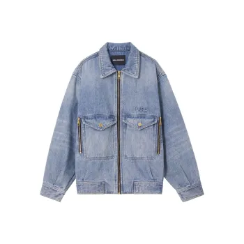 KARL LAGERFELD Denim Jacket Men's Light Blue