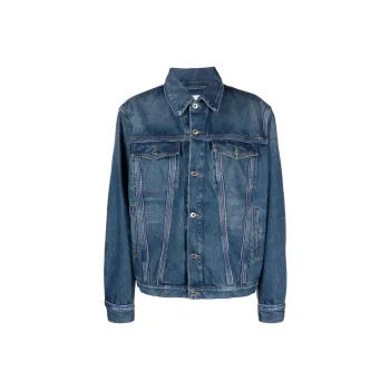 OFF WHITE Buttoned Long Sleeved Denim Jacket