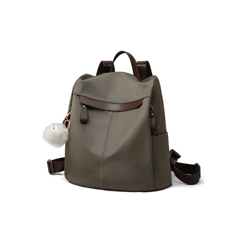 COMELY Fabric Preppy Style Backpack Regular Women's Elephant Gray-2