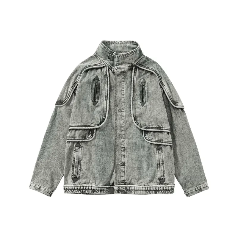 SANTASTIC Denim Jacket Men's Vintage Blue-0