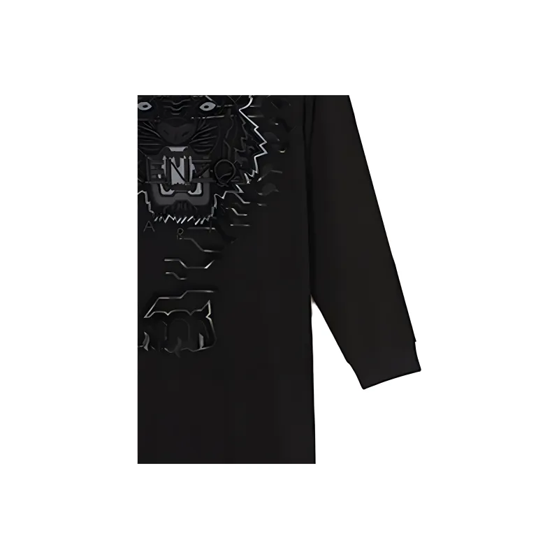 KENZO SS21 Long Sleeved Dress Women's Black-5
