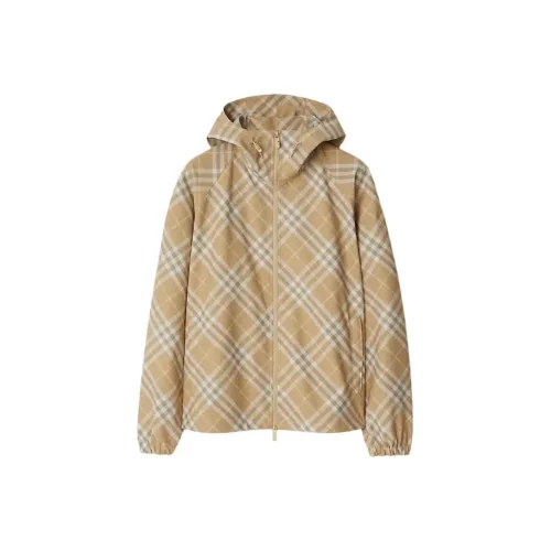 Burberry Check-Printed Zipped Hooded Jacket
