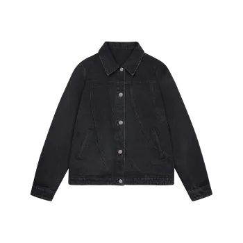 CHINISM Denim Jacket Unisex Black
